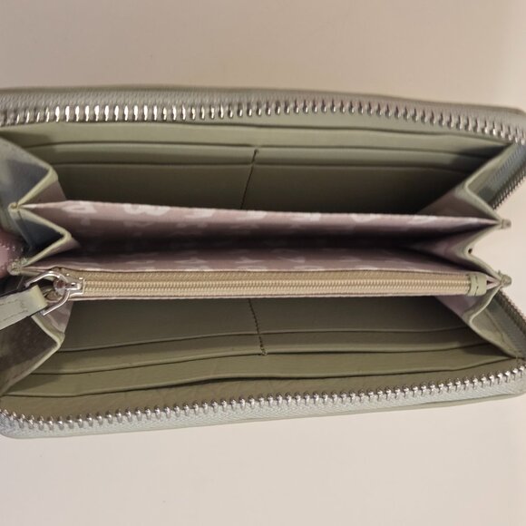 Aimee Kestenberg Zip-Around Leather Wallet – Sage 4.	Price (CAD) - Picture 4 of 7